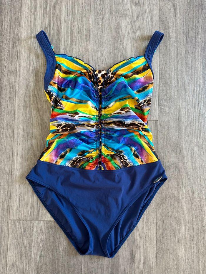 Maillot de bain une pièce bleu et multicolore Sunflair T36 S - photo numéro 1