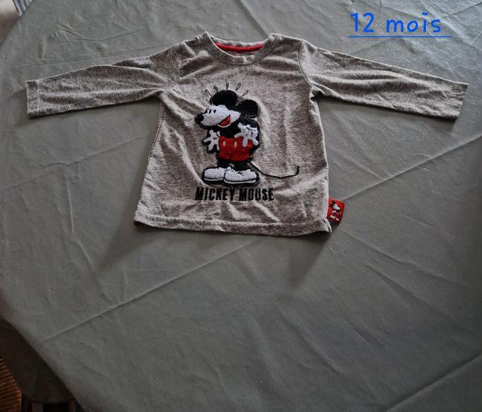 Tee shirt à longue manche 12 mois mickey - photo numéro 1