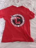 Tee-shirt manches courtes rouge 12 ans