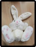 Peluche lapin blanc