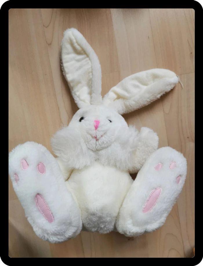 Peluche lapin blanc - photo numéro 1