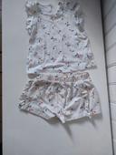 Ensemble maillot avec short bébé fille 9 mois