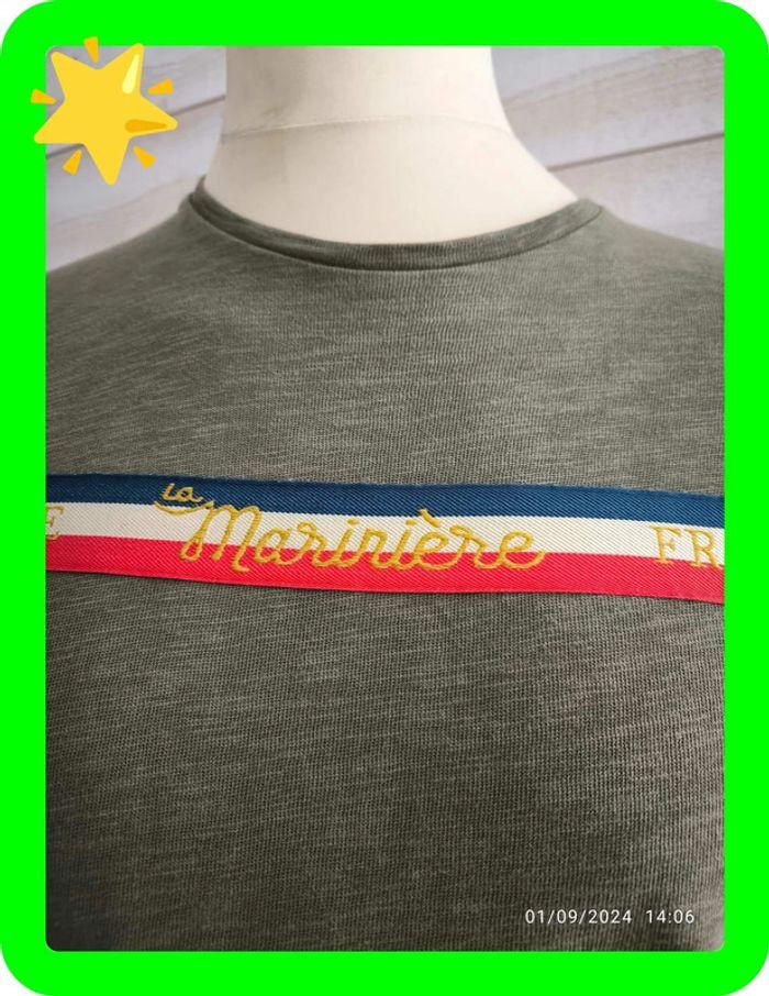 Tee shirt manches longues  vert kaki La Marinière  Française - photo numéro 2