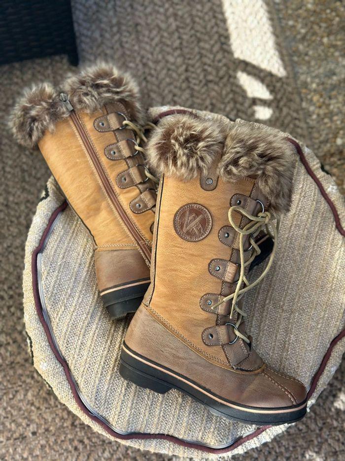 Kimberfeel Bottes de neige fourrées, camel, modèle Beverly, taille 36 - photo numéro 6