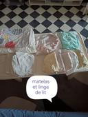 Lot matelas et linge de lit