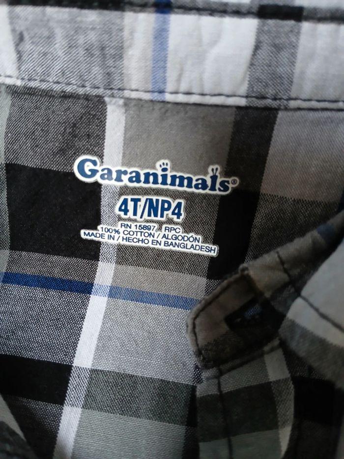 Superbe chemise à carreaux Garanimals taille 4 ans - photo numéro 3