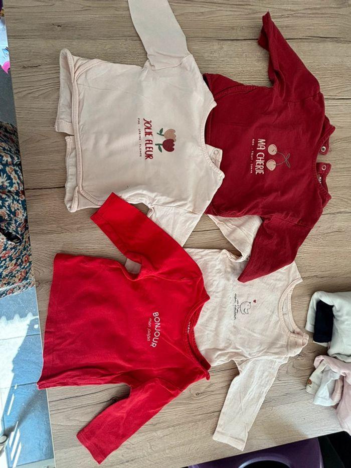 Lot de tshirts manches longues bébé fille 3 mois