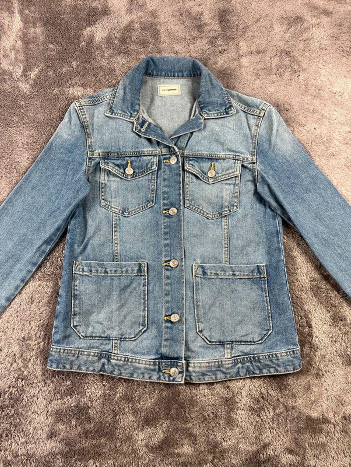 👕 Veste en Jeans vintage y2k Bleu Clair Taille XS 👕 - photo numéro 6