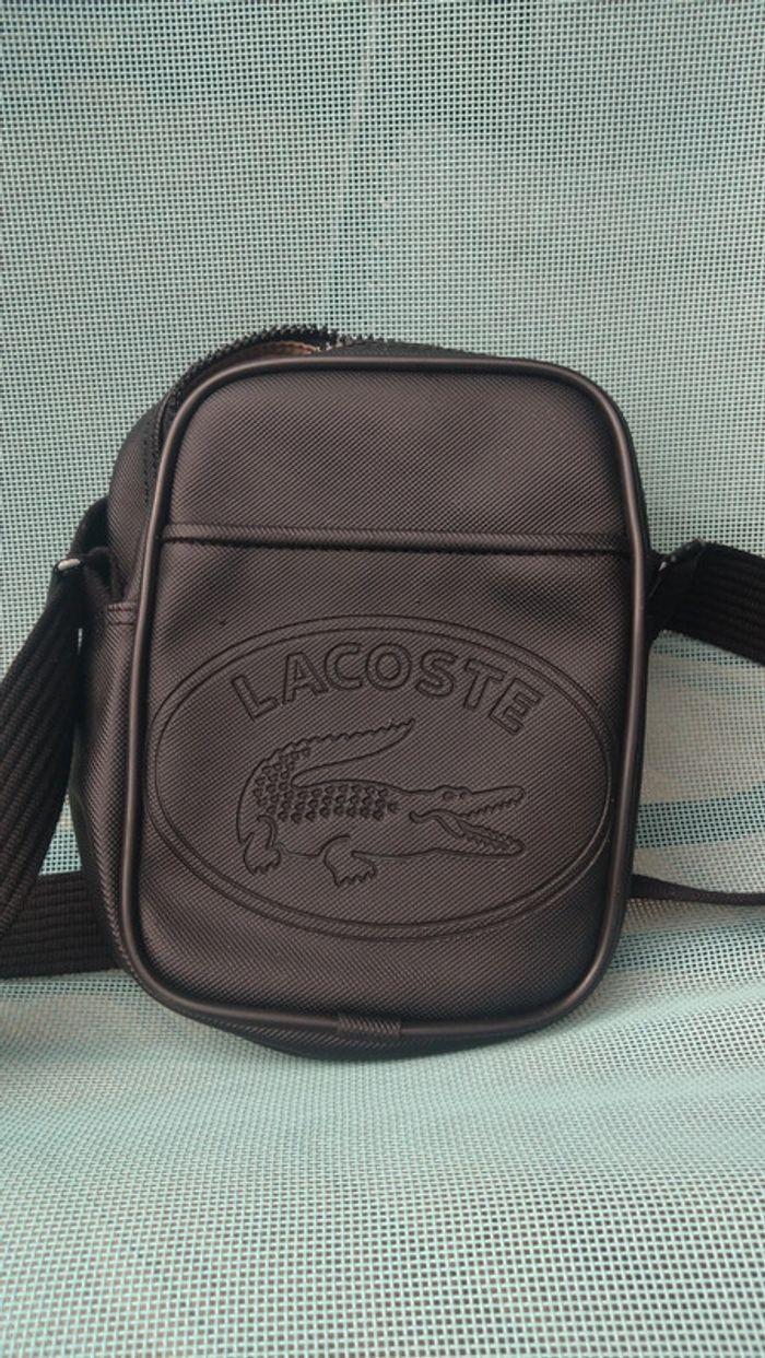 Sacoche besace Lacoste noire - photo numéro 1