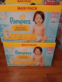 Lot maxi pack pampers premium protection T4