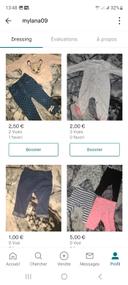 Vend vêtements de bébé