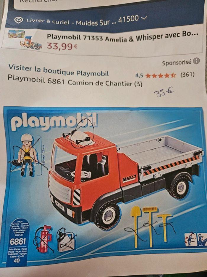 Playmobil camion de chantier - photo numéro 3