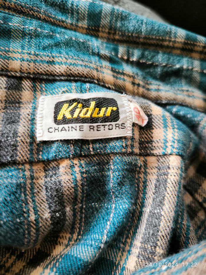 Chemise à carreaux vintage kidur taille 38 - photo numéro 3