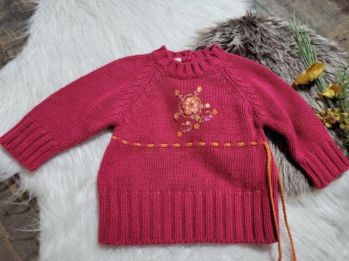 Pull d'hiver en maille bébé fille taille 12 mois vintage kimbaloo - photo numéro 2