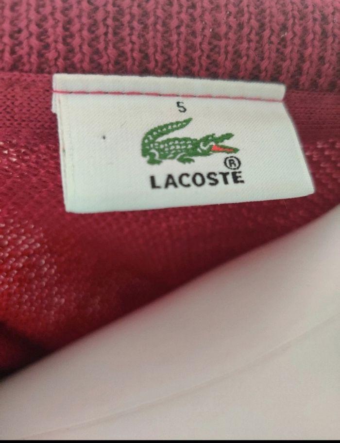 Pull Lacoste col V homme, peut être mixte - photo numéro 8