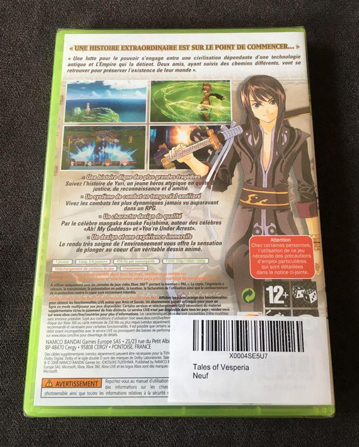 Tales of Vesperia sur Xbox 360, NEUF sous blister - photo numéro 2