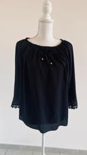 Tee shirt type blouse noir