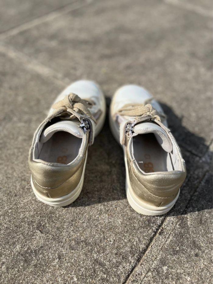 Baskets type sneakers blanches et dorées Gbb T29 fille - photo numéro 2