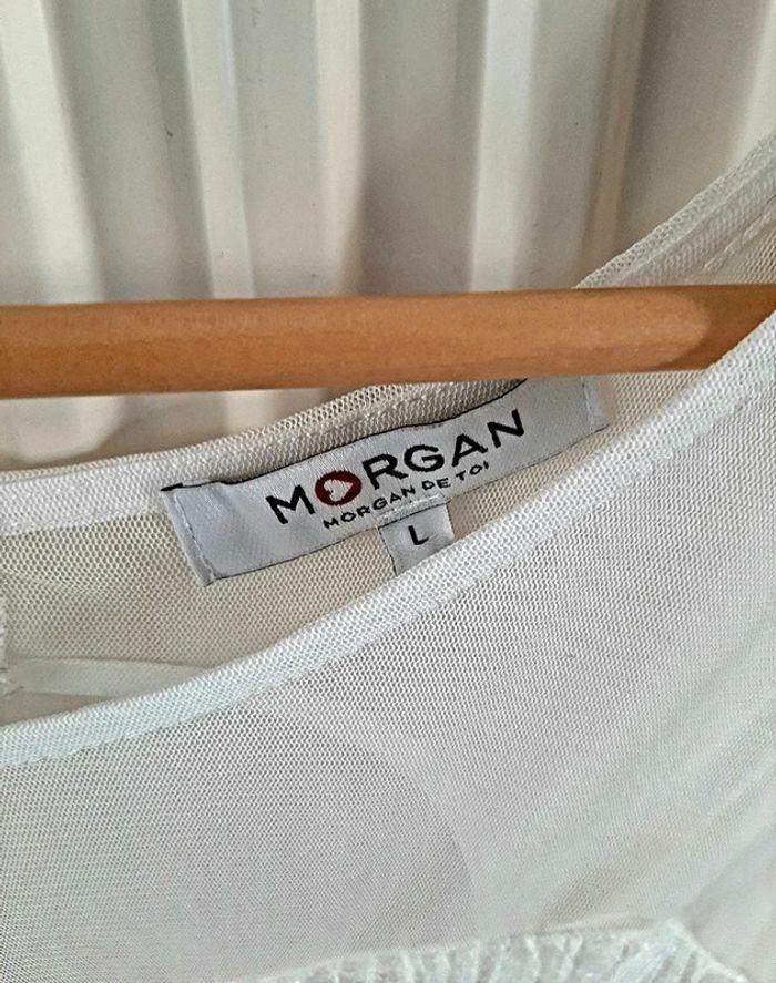 haut et t-shirt Morgan blanc taille L - photo numéro 3