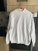 Sweat neuf blanc taille s bershka