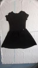 Robe noire en tulle et maille paillette