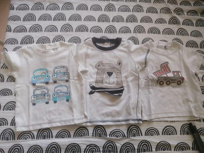 Lot de 3 T-shirts. 6 mois. - photo numéro 1