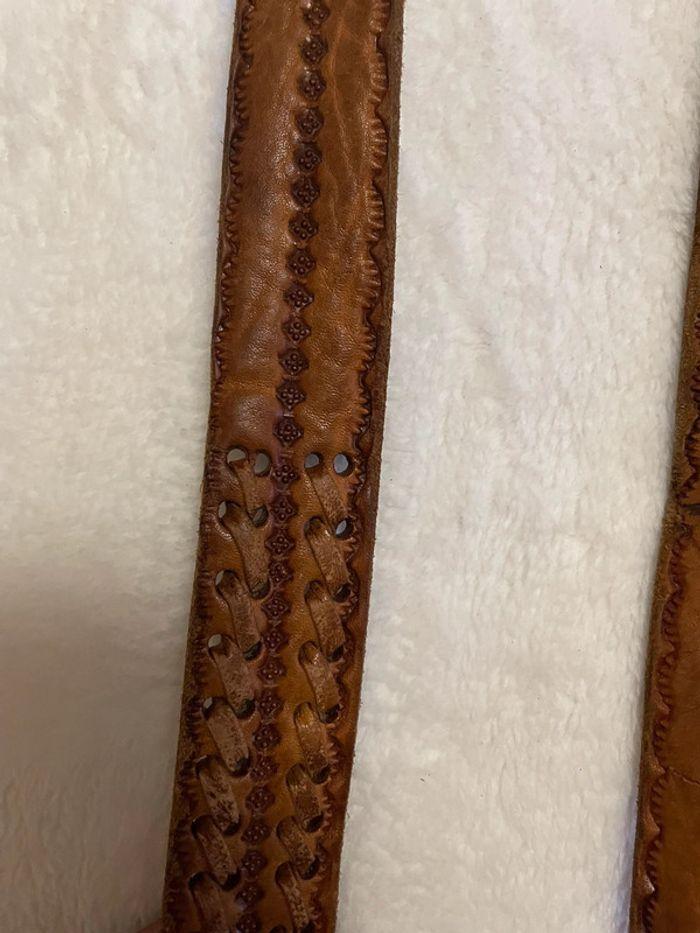 Ceinture vintage véritable cuir 120 cm - photo numéro 4