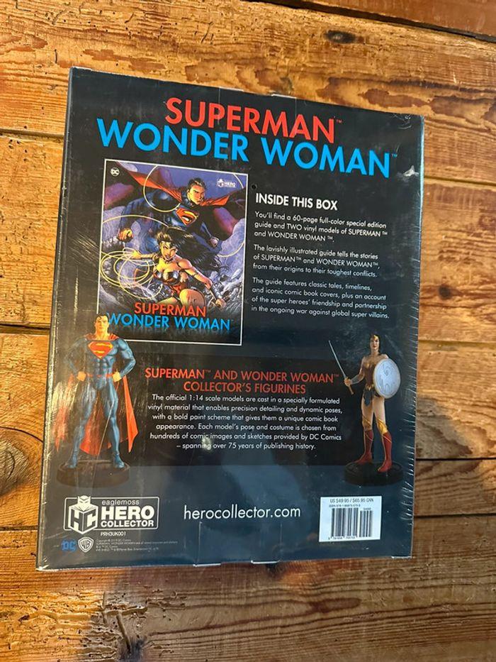 NEUF sous blister Guide collector Superman et Wonder woman et 2 figurines Eaglemoss Hero Collector - photo numéro 4