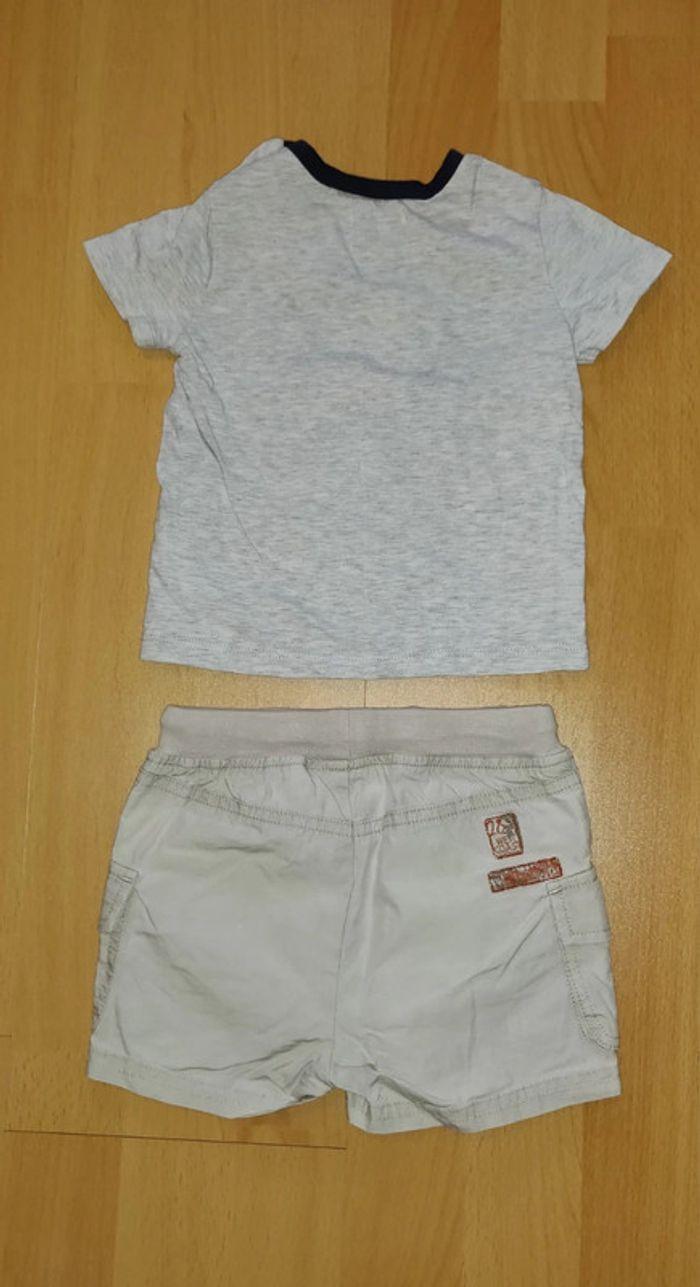 Ensemble été short kidkanaï et tee-shirt ikks 12 mois - photo numéro 2