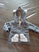 Veste chaude double moumoute 6 mois bébé garçon