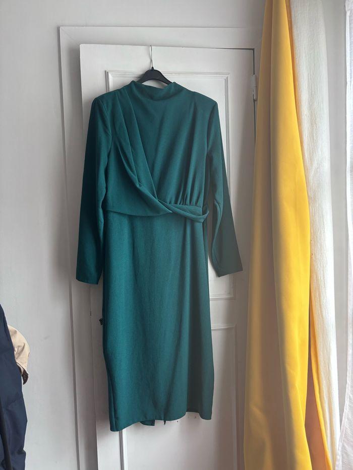 Asos Robe mi longue verte taille 44 - photo numéro 1