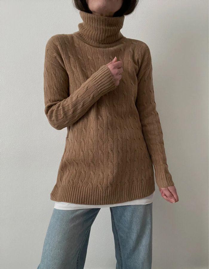 Pull à maille tressée laine et cachemire - photo numéro 11