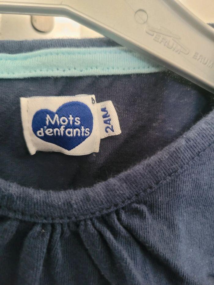 Tee-shirt manches longues Mots d Enfants taille 2ans - photo numéro 2