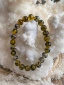 Bracelet agate veineuse de dragon jaune