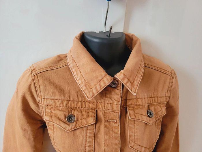 Veste jeans marron camel taille S 36 Stradivarius - photo numéro 4