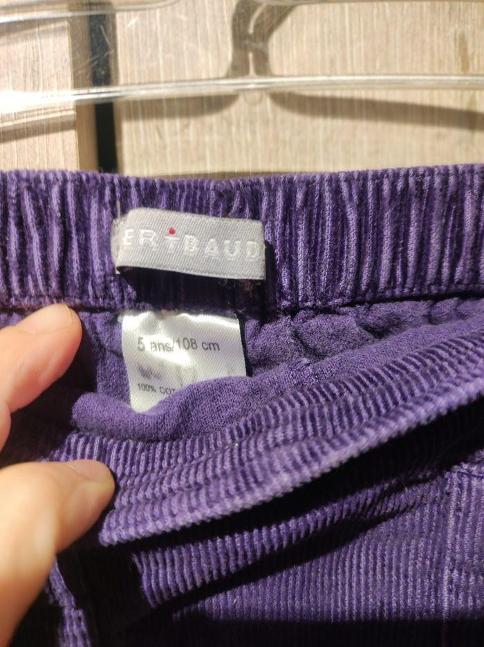 Jupe short velours violet 5 ans Verbaudet - photo numéro 2