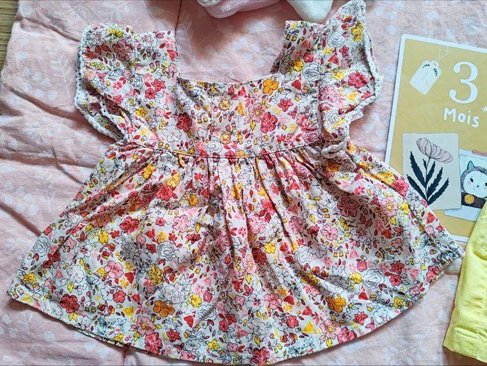 Ensemble robe et blouse été bébé fille 3 mois - photo numéro 4