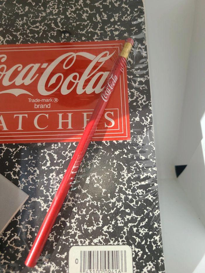 Rare ensemble back to cool coca cola montre cahier crayon a papier vintage - photo numéro 3