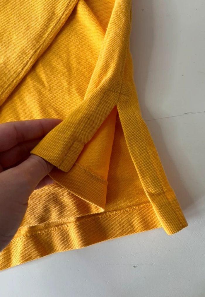 Polo manche longue Ralph Lauren jaune asymétrique taille M - photo numéro 7