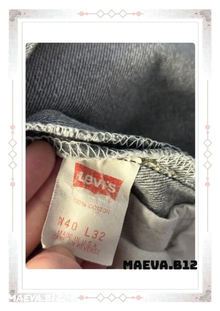 Jean Lévis 501 vintage 1980 gris USA rare baggy large mom taille 48 unisexe - photo numéro 10