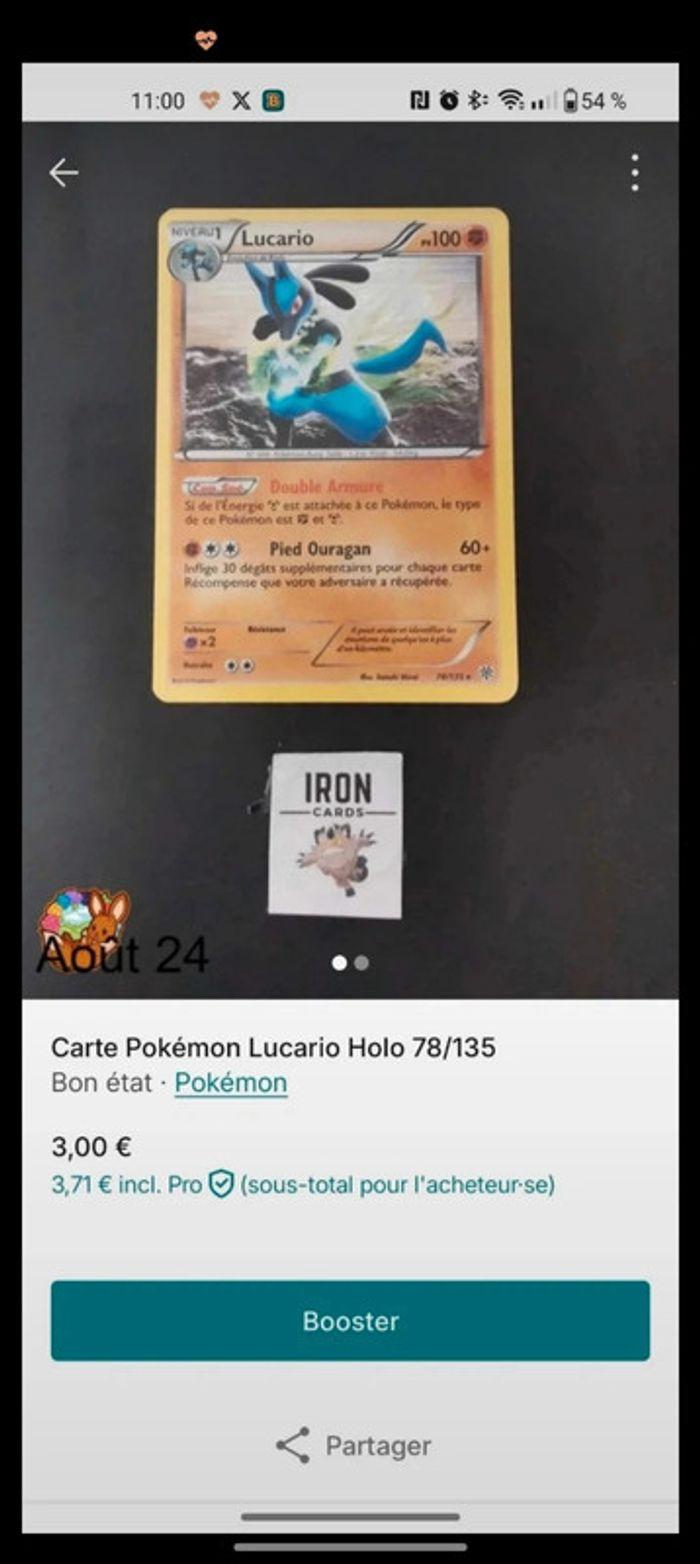 4 cartes Pokémon réservé a Viiviswagg - photo numéro 3