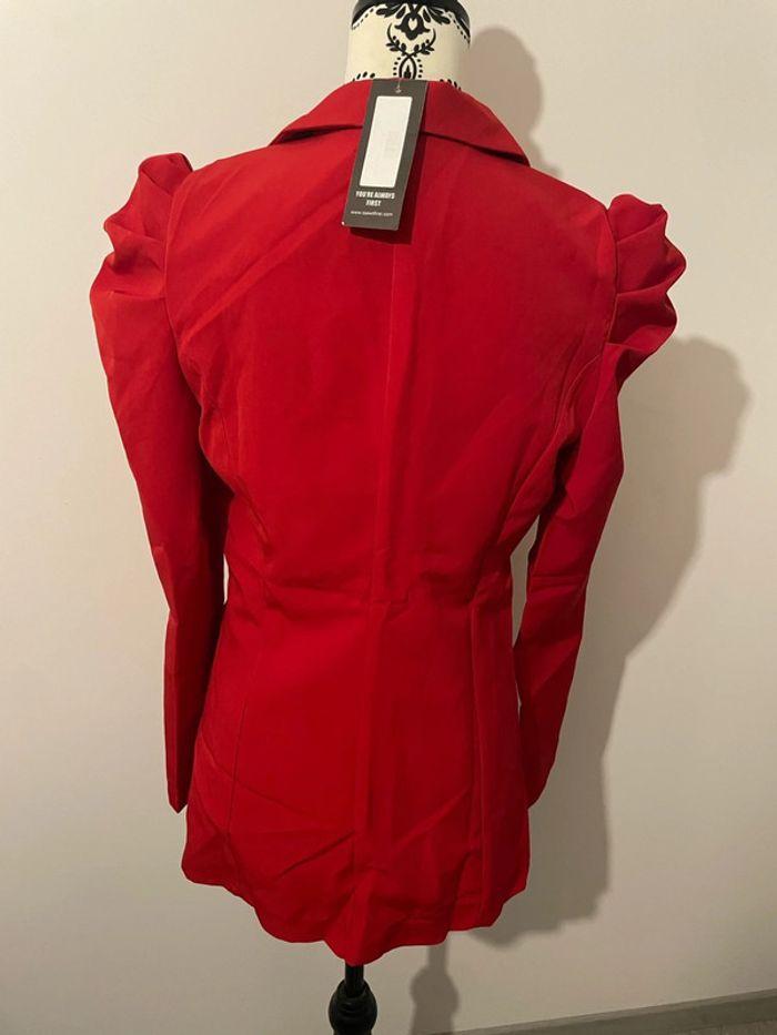 Veste blazer rouge épaule bouffante poche devant neuf I saw it first taille M - photo numéro 4