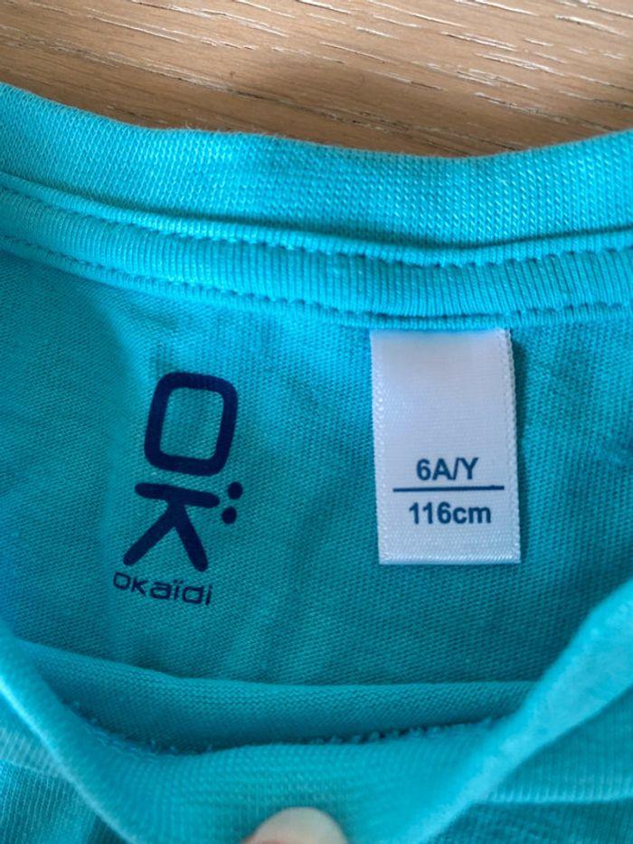 T-shirt turquoise okaïdi 6 ans - photo numéro 2