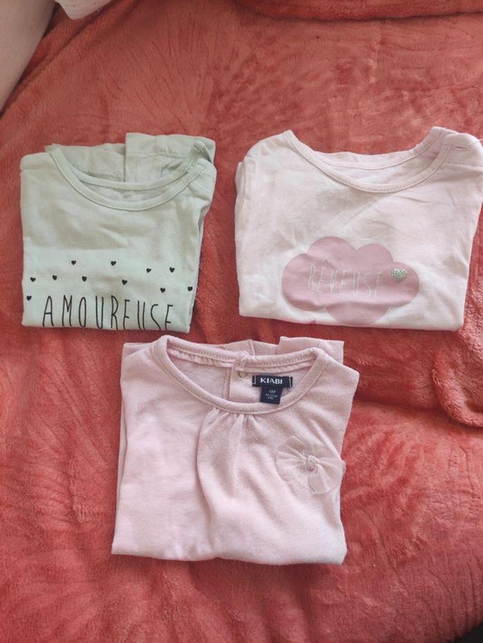 Lot de 3 t shirt 6 mois - photo numéro 1