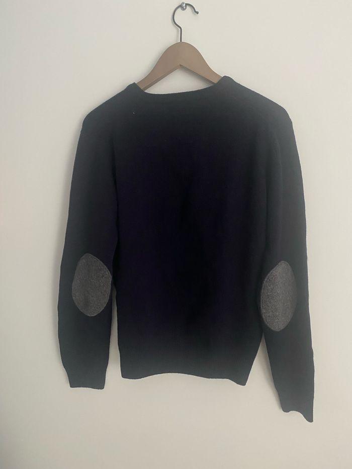 Pull en laine bleu marine homme taille S café coton - photo numéro 2