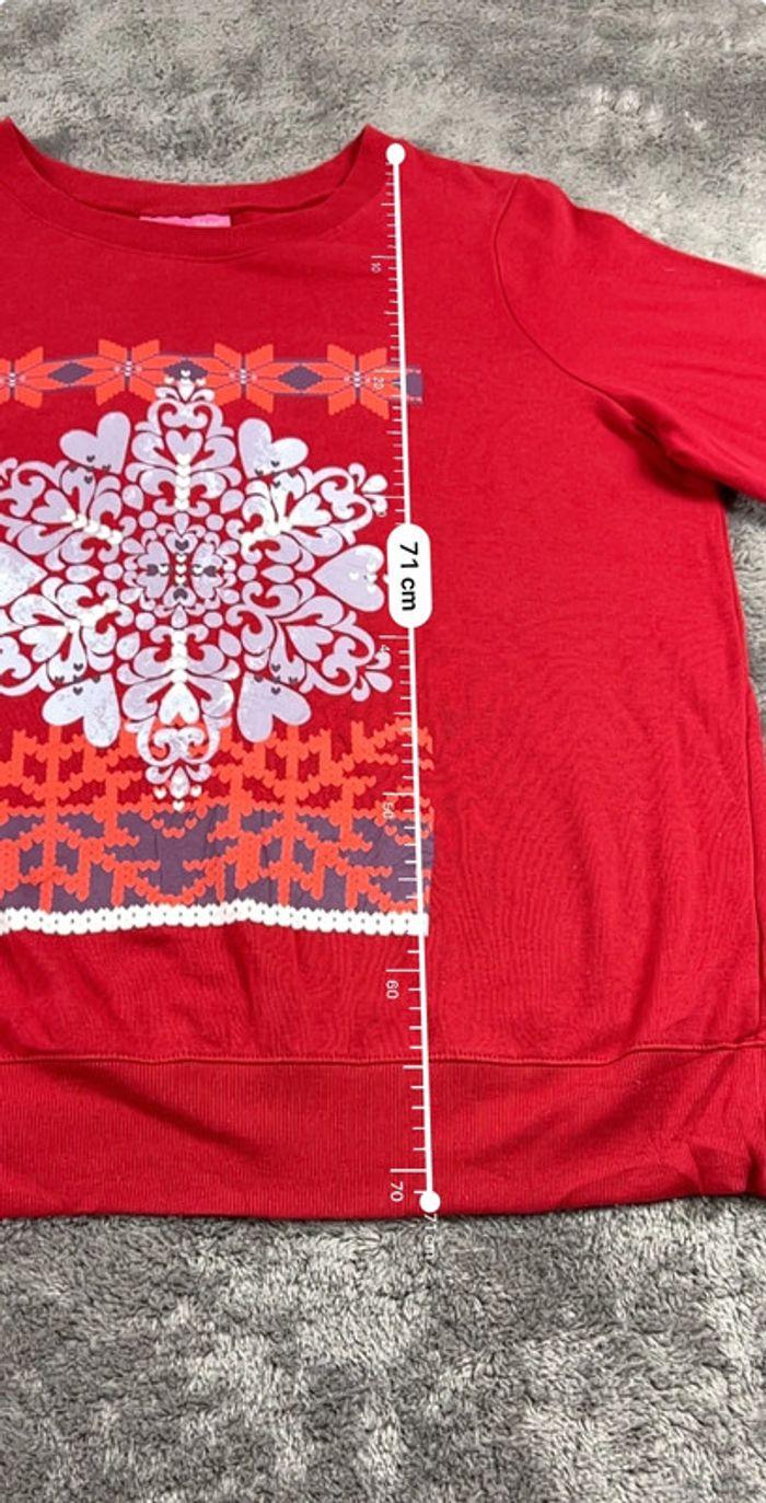 👕 Sweat Vintage de Noël Rouge Taille L 👕 - photo numéro 3