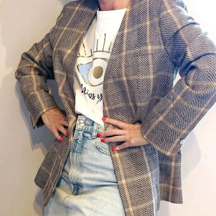 Blazer vintage oversize en laine vierge - photo numéro 1