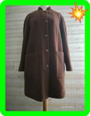 manteau long en laine et cashmere marron Woolf ans Cashmere taille 40