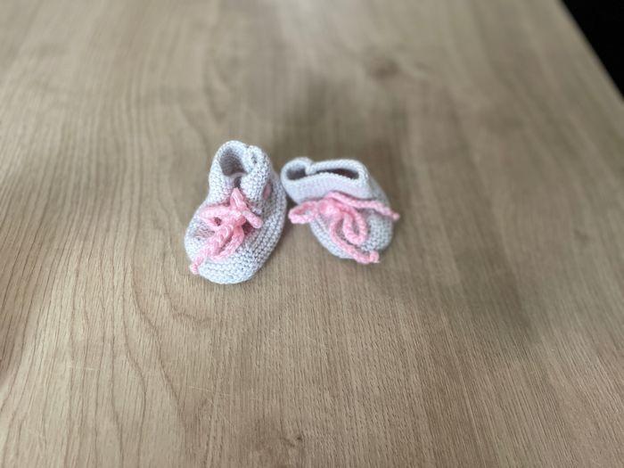 Lot de 2 paires de chaussons nouveau né - photo numéro 2