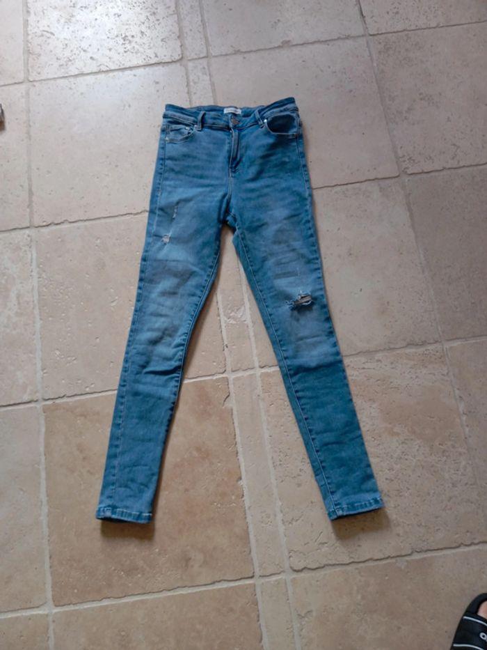 Jeans slim cache cache bleu clair - photo numéro 1